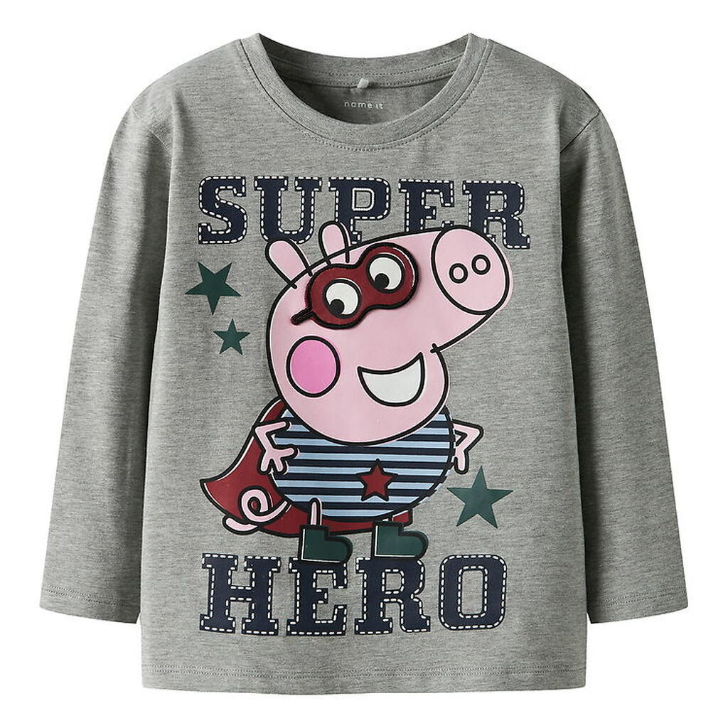 Name It Bluse - NmmOtto Peppa Pig - Grey Melange