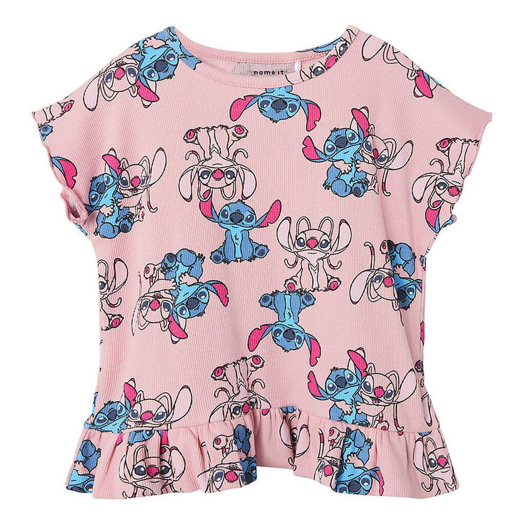 Name It T-shirt - NmfAsbina - Stitch - Cameo Pink