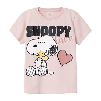 Name It T-shirt - Noos - Snoopy - NkfNanni - Sepia Rose m. Print