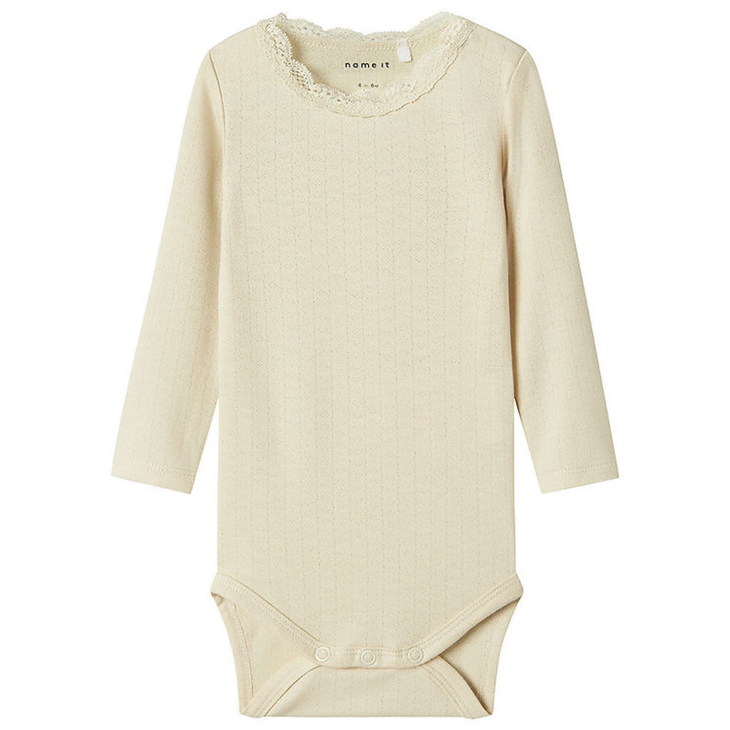 Name It Body l/æ - NbfTimian - Summer Sand m. Hulmønster