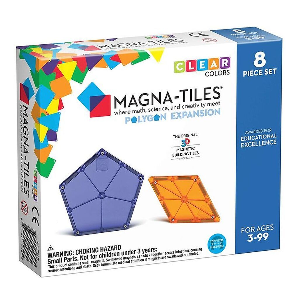 Magna-Tiles Magnet-udvidelsessæt - 8 Dele - Sekskanter