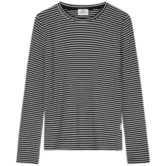 Mads Nørgaard Bluse - Rib - Viskose - Talika - Black/Vanilla Ice