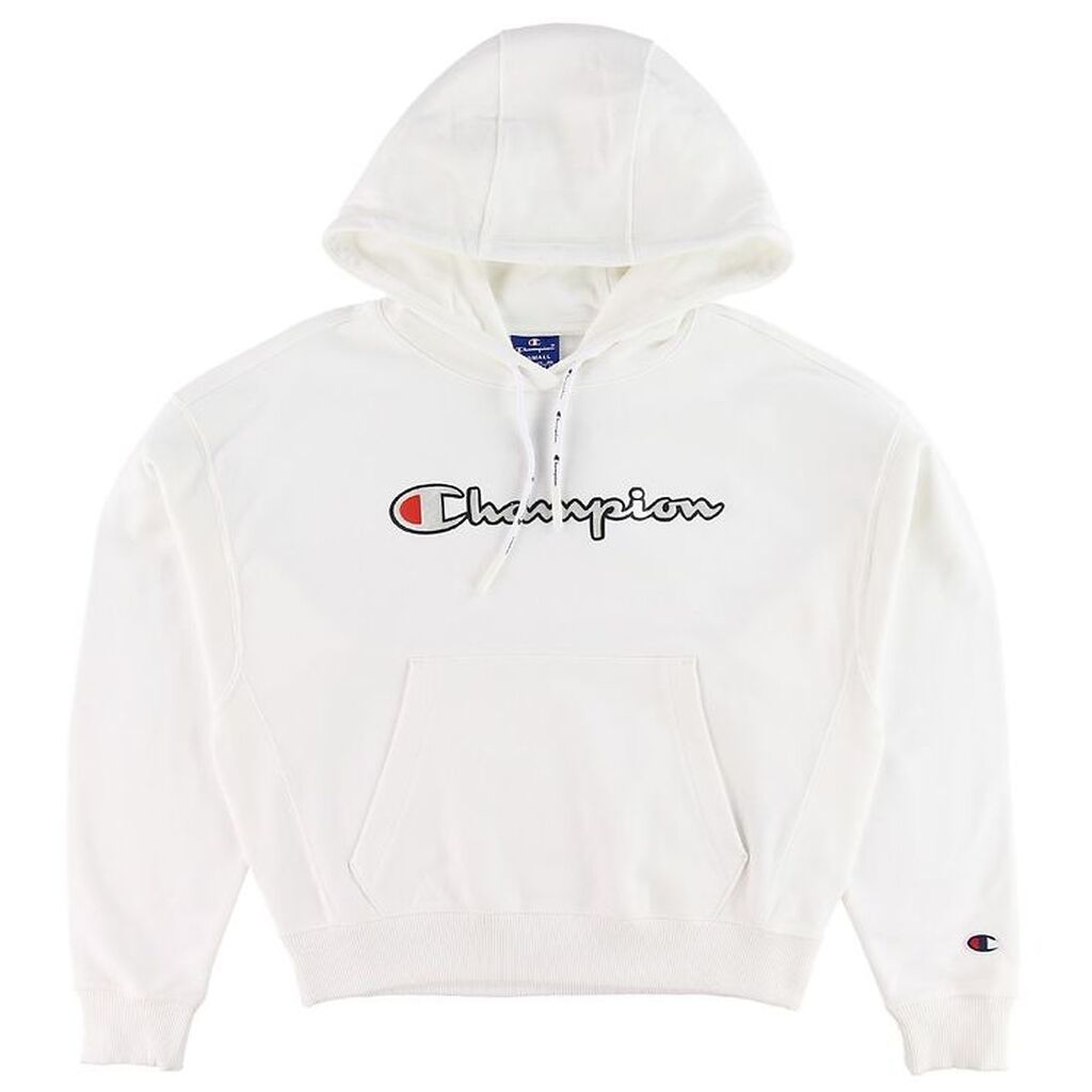 Champion Fashion Hættetrøje - Hvid m. Logo