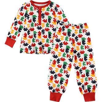 Katvig Nattøj - Hvid m. Puslespil