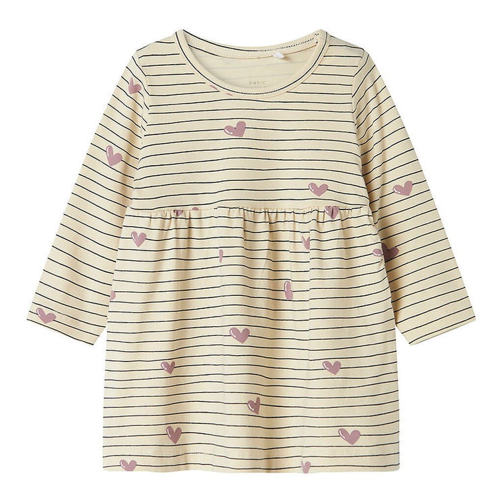 Name It Kjole - NbfVandora - Summer Sand/Hearts