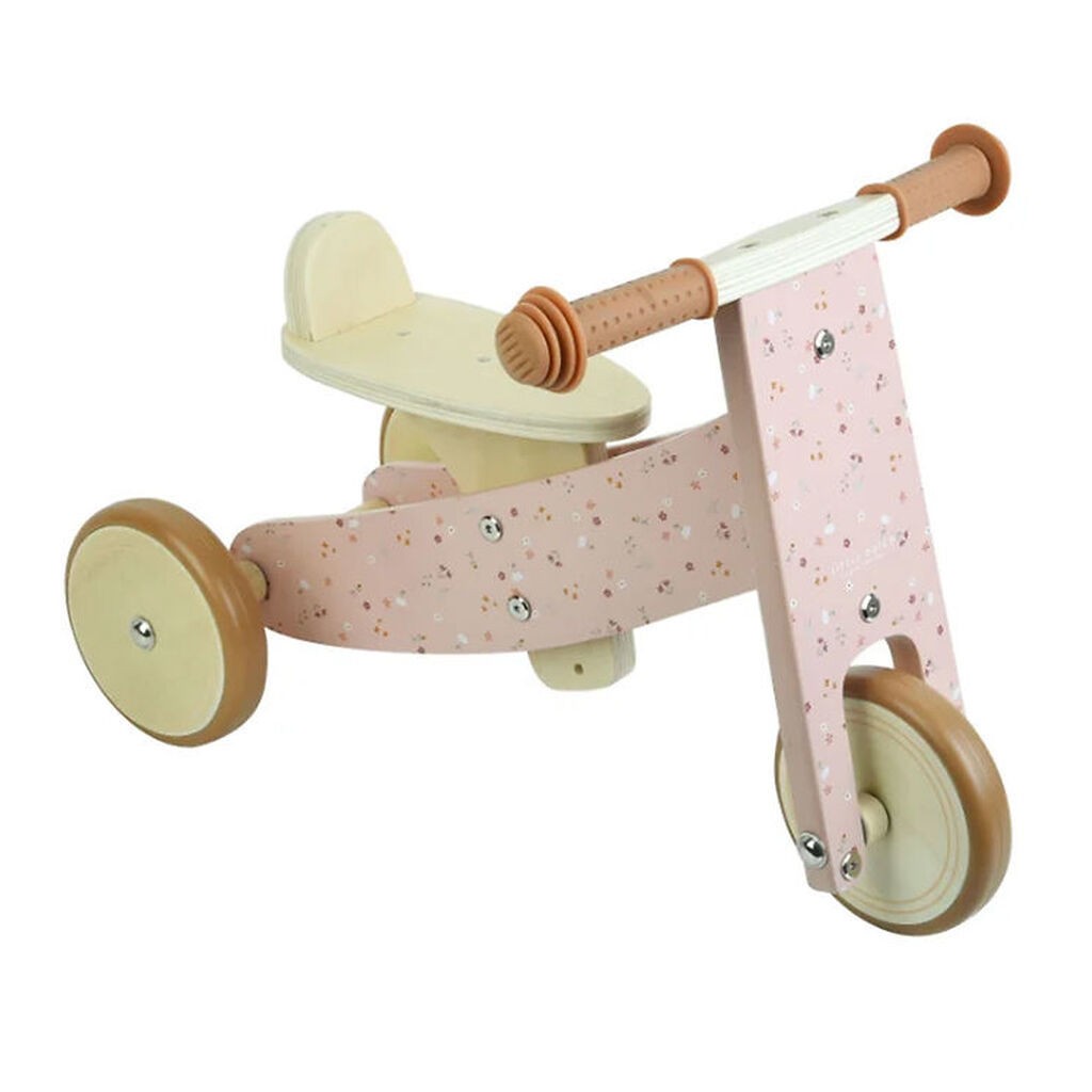 Little Dutch Løbecykel - Træ - Pink Flower