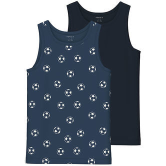 Name It Undertrøje - NkmTank - 2-pak - Dark Denim