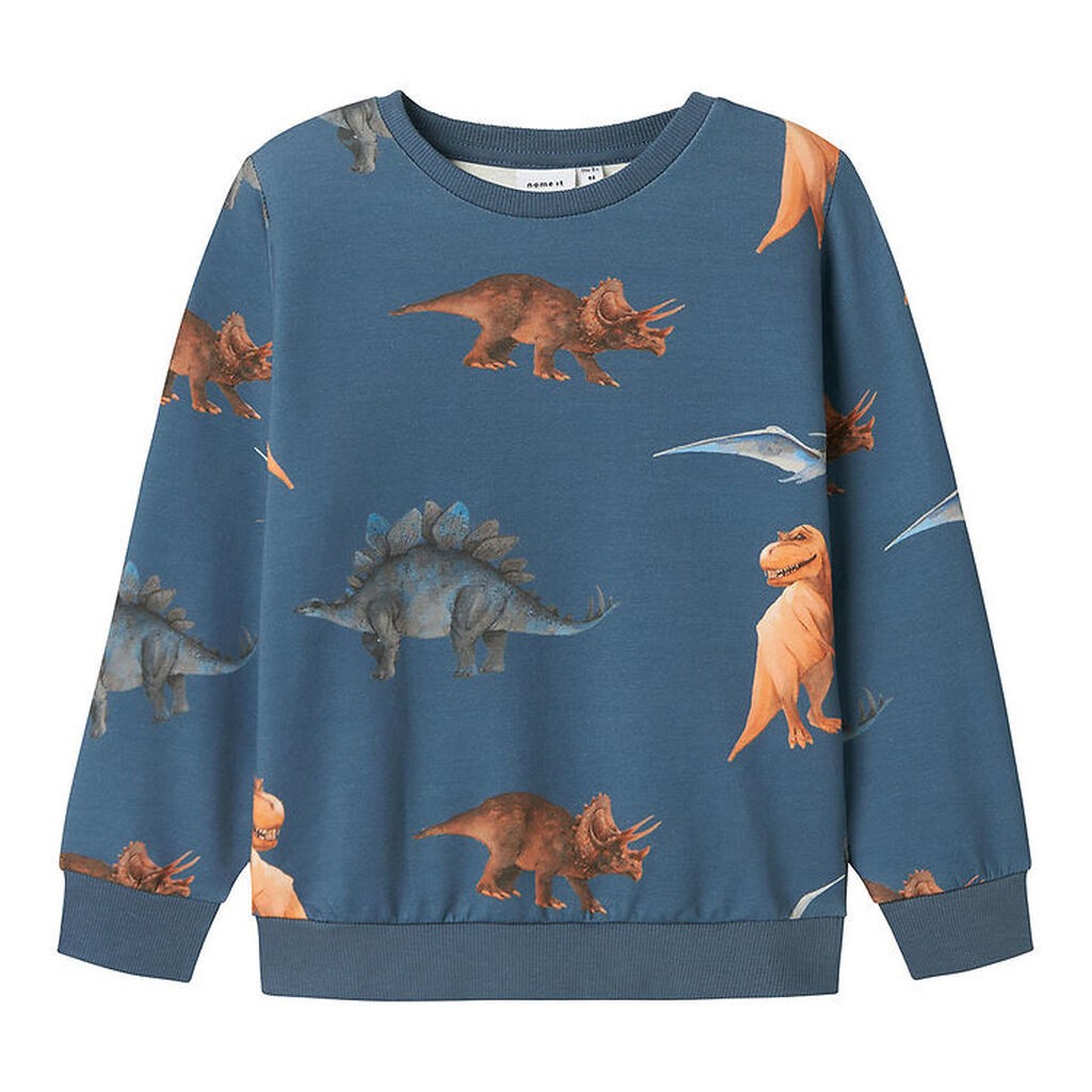 Name It Sweatshirt - NmmPnodino - Coronet Blue m. Dino