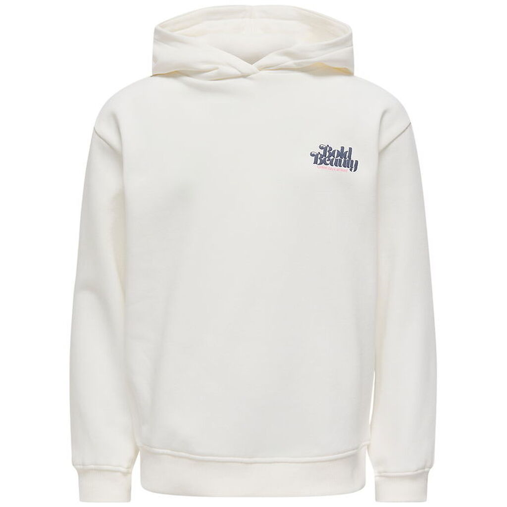 Kids Only Hættetrøje - KogHollylife - Egret/Beauty m. Blomster