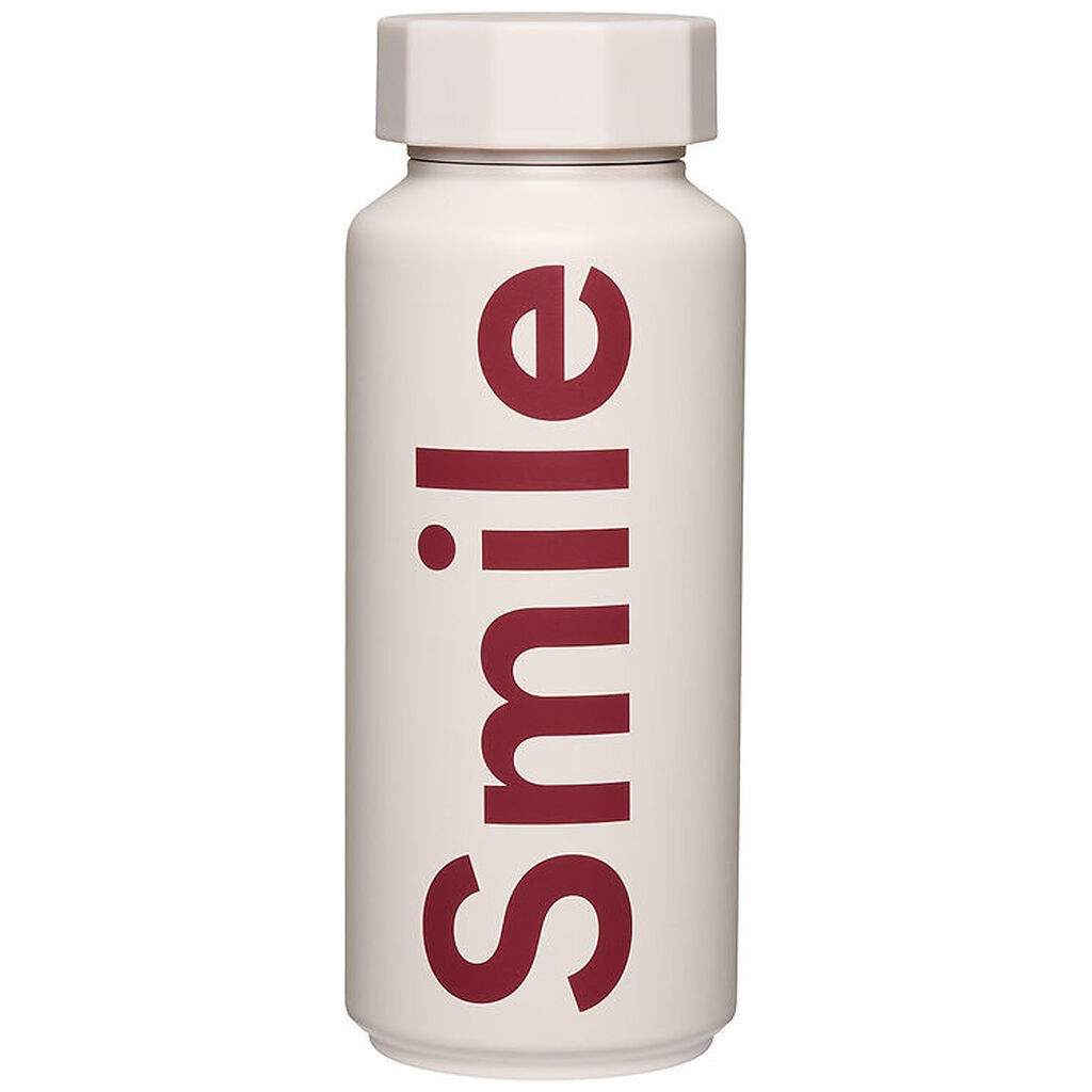 Design Letters Termoflaske - 500 ml - Smile - Pastel Beige