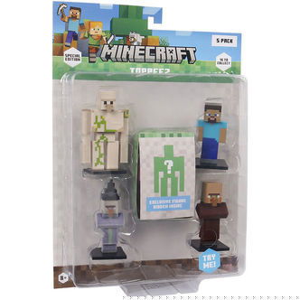Minecraft Legetøjsfigurer - 3D Special Edition - 5-pak