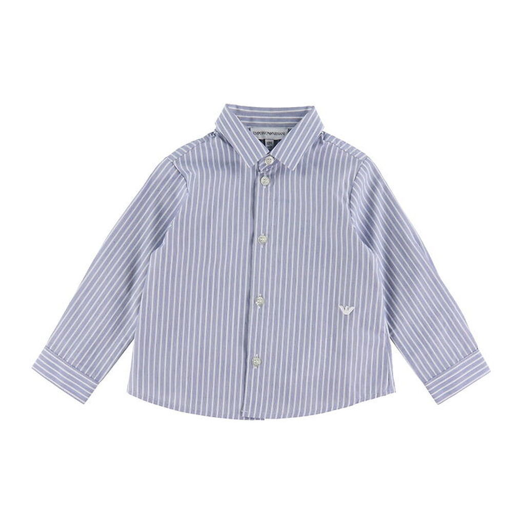 Emporio Armani Skjorte - Blå/Hvidstribet