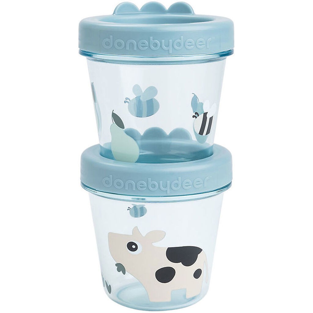 Done by Deer Madbeholdere - Tiny Farm - 2-pak - Blå