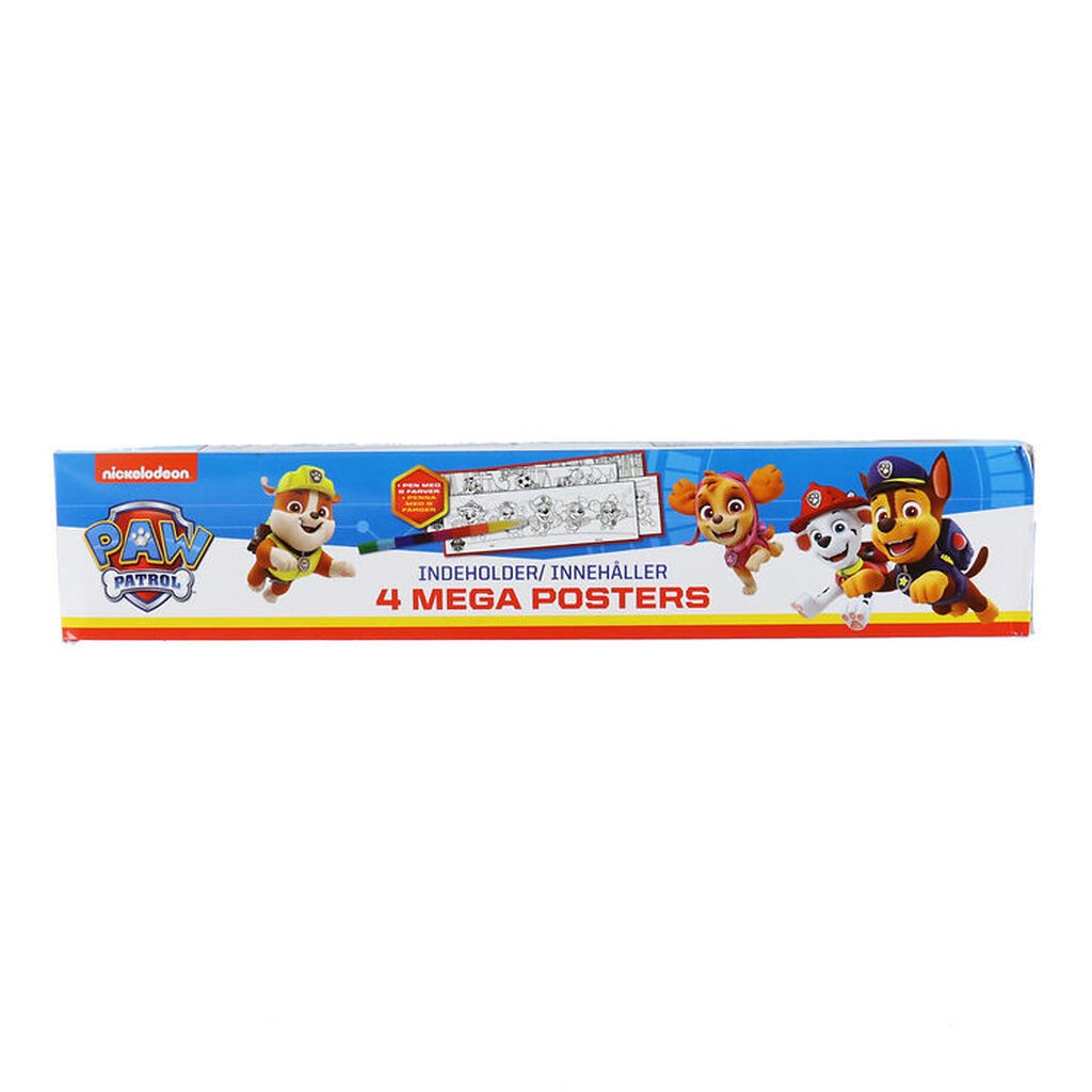 Alvilda Plakater - Paw Patrol Boks m. 4 Kæmpe Plakater