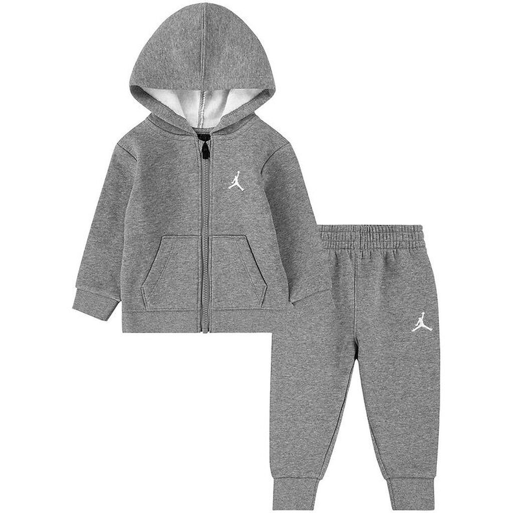 Jordan Sweatsæt - Cardigan/Sweatpants - Carbon Heather m. Logo