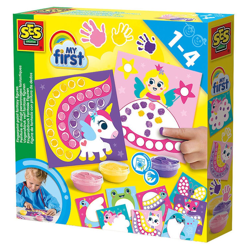 SES Creative Fingermaling - Min Første - Fantasi figurer