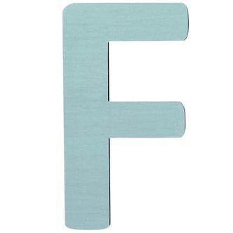 Sebra Træbogstaver - F - Pastel Dreng