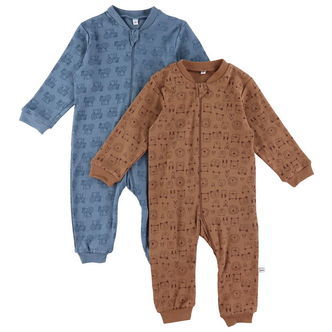 Pippi Baby Heldragter - Natdragter - 2 pak - Blue Mirage