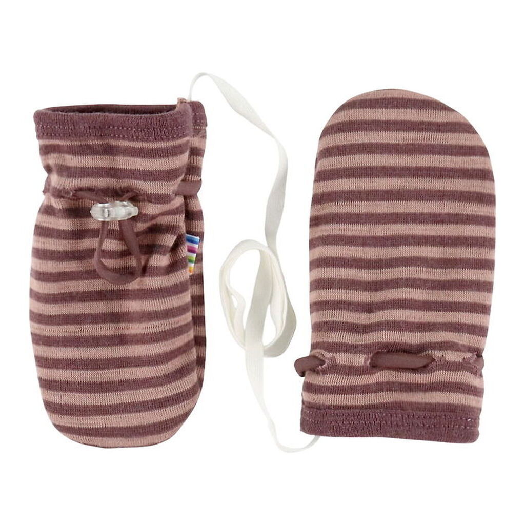 Joha Luffer u. Tommel - 2-lags - Uld - Rose m. Striber