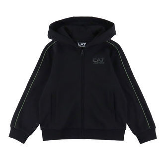 EA7 Cardigan - Sort m. Grøn