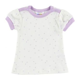 Joha T-Shirt - Bomuld - Hvid/Lavendel m. Stjerner