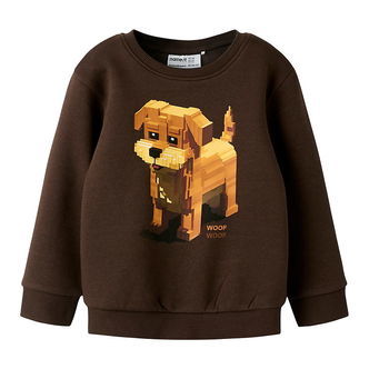 Name It Sweatshirt - NmmSigurt - Seal Brown m. Hund