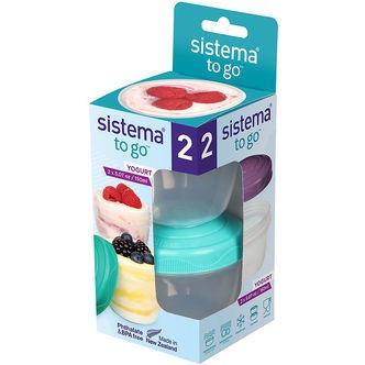 Sistema Beholdere - Yogurt 2-Pack - 150 ml - Mørkeblå/Turkis