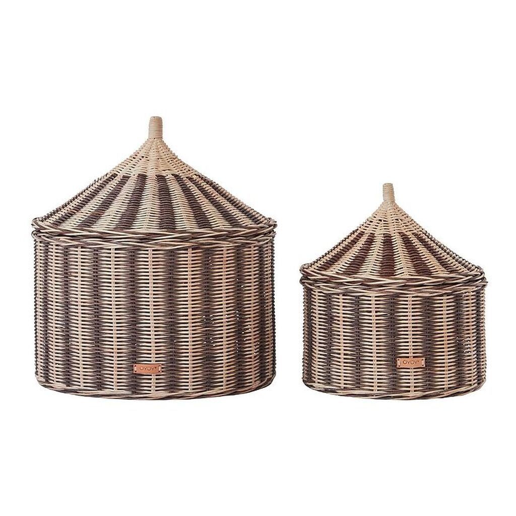 OYOY Opbevaringskurve - 2-pak - 50/36 cm - Circus - Nutmeg