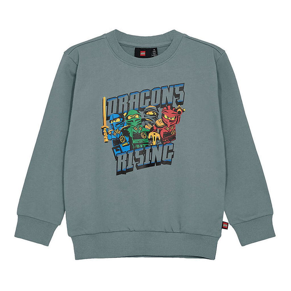 LEGOÂ® Ninjago Sweatshirt - LwSaku 301 - Lysegrøn m. Print