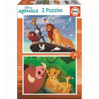 Educa Puslespil - 2x48 Brikker - The Lion King
