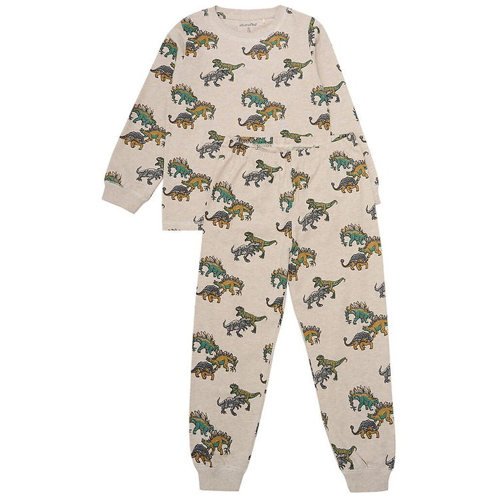 Minymo Nattøj - Beige Melange - 2-Delt