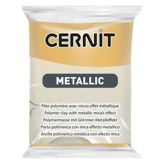 Cernit Polymer Ler - Metallic - Guld