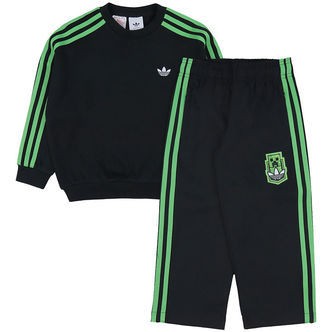 adidas Originals Sweatsæt - Crew - Minecraft - Sort m. Logo