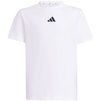 adidas Performance T-shirt - J SL 160 - Hvid/Sort m. Logo