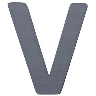 Sebra Træbogstaver - V - Grå