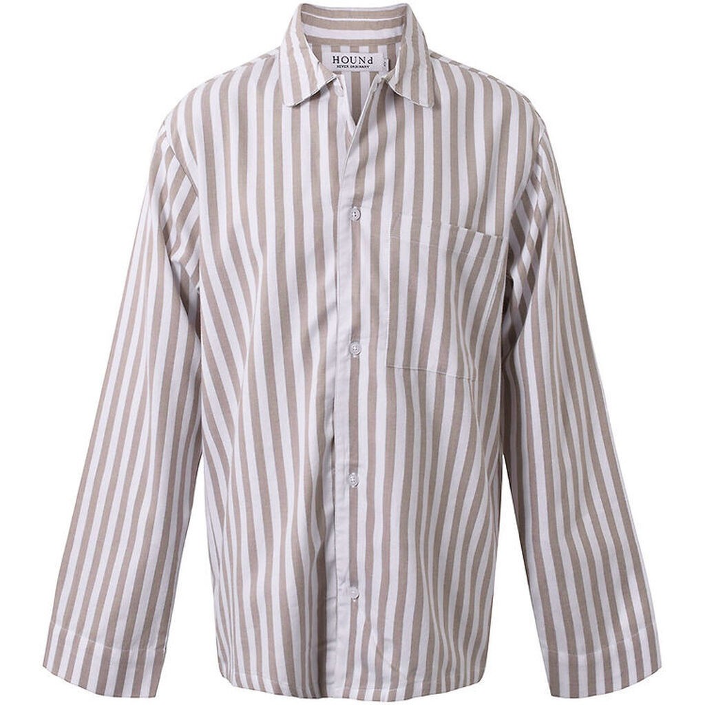 Hound Natskjorte - Grå/Hvidstribet