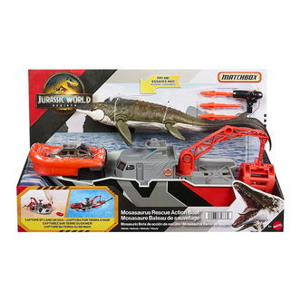 Jurassic World Legetøj - 38 cm - Rebirth - Mosasaurus Rescue Act