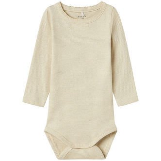 Name It Body L/Æ - NbfBinnie - Summer Sand m. Glimmertern