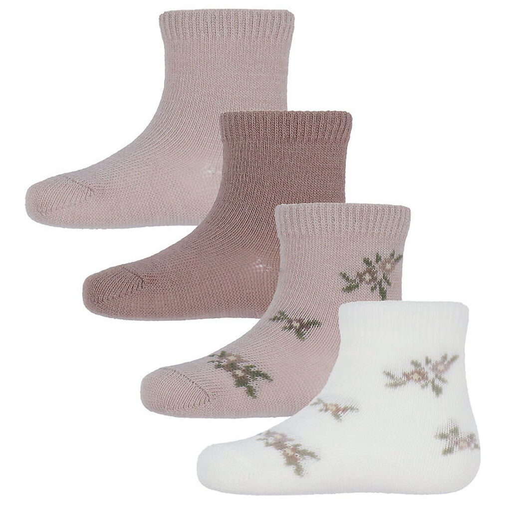 Name It Strømper - 4 pak - Uld/Bomuld - NbfWak - Shadow Gray