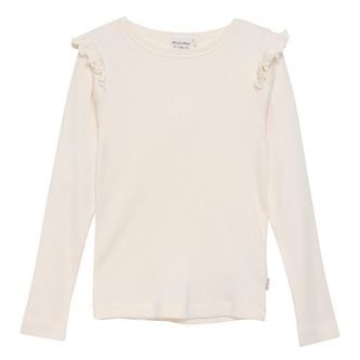 Minymo Bluse - Rib - Seedpearl