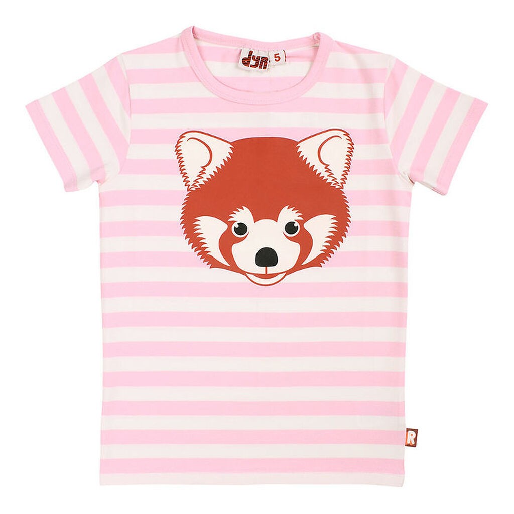 DYR T-shirt - DyrGrowl - Pastel Pink/Chalk Roed Panda