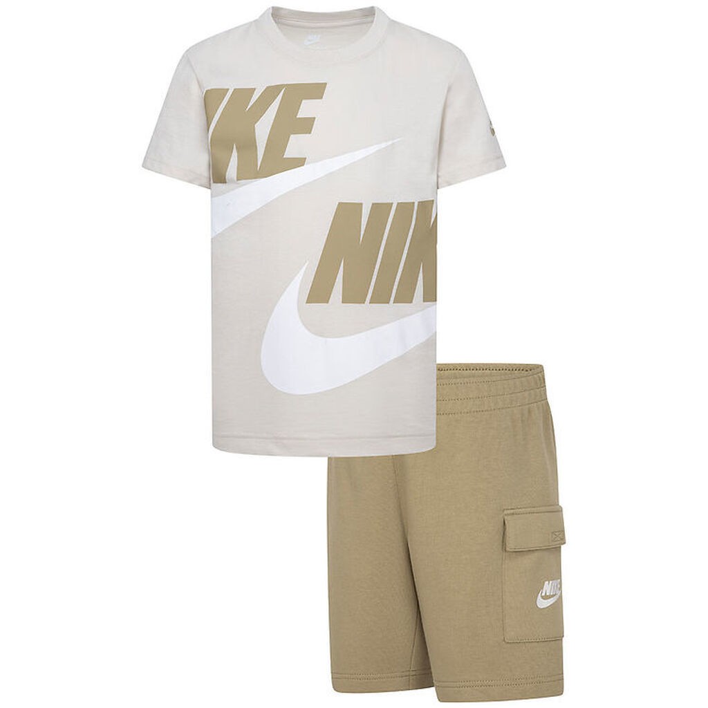Nike Shortssæt - T-shirt/Shorts - Parachute Beige