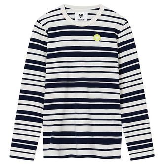 Wood Wood Bluse - Moa - Off White/Navy Stripes