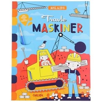 Forlaget Carlsen Malebog - Mal Og Leg - Travle Maskiner