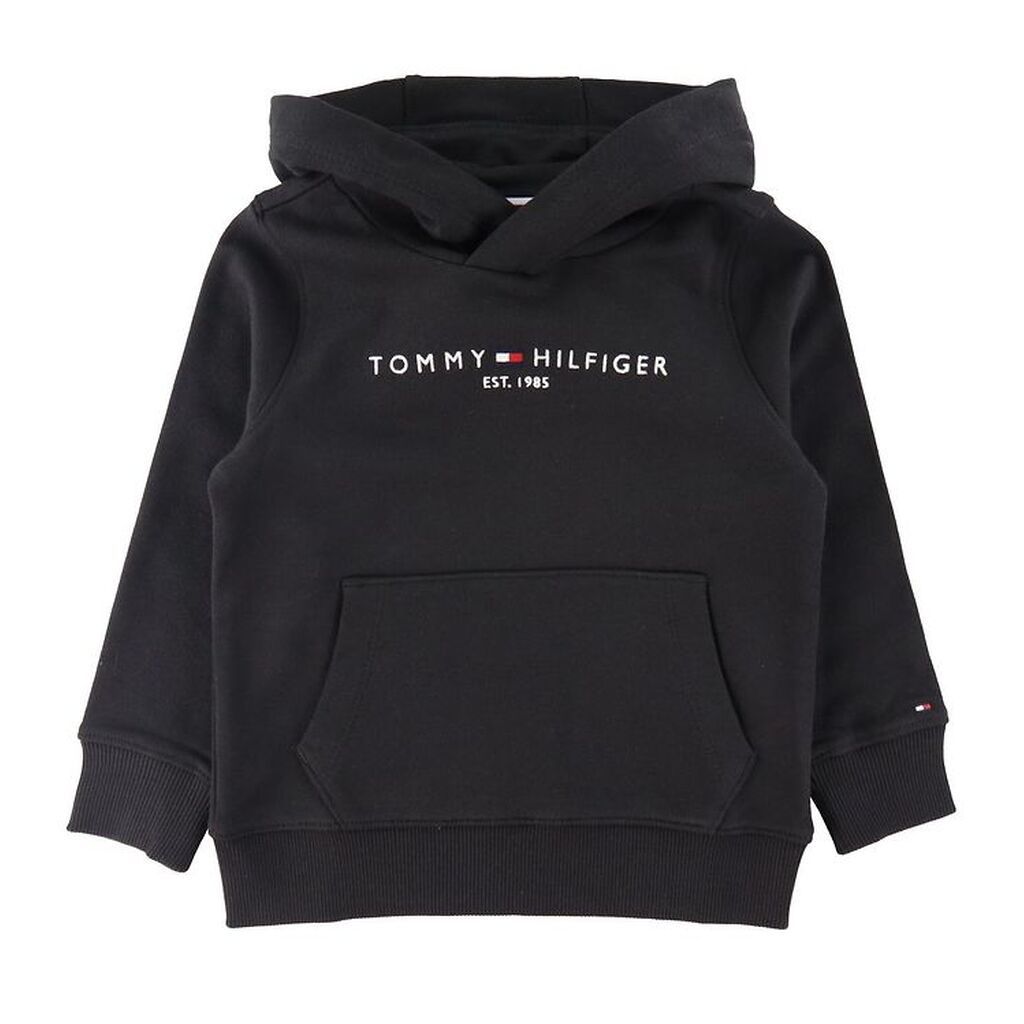 Tommy Hilfiger Hættetrøje - Essential - Organic - Sort