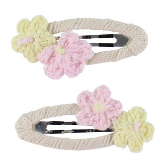 Name It Hårspænder - 2-pak - NmfJoflower - Double Cream