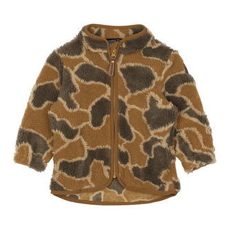Mikk-Line Fleecejakke - Burlwood m. Camouflage
