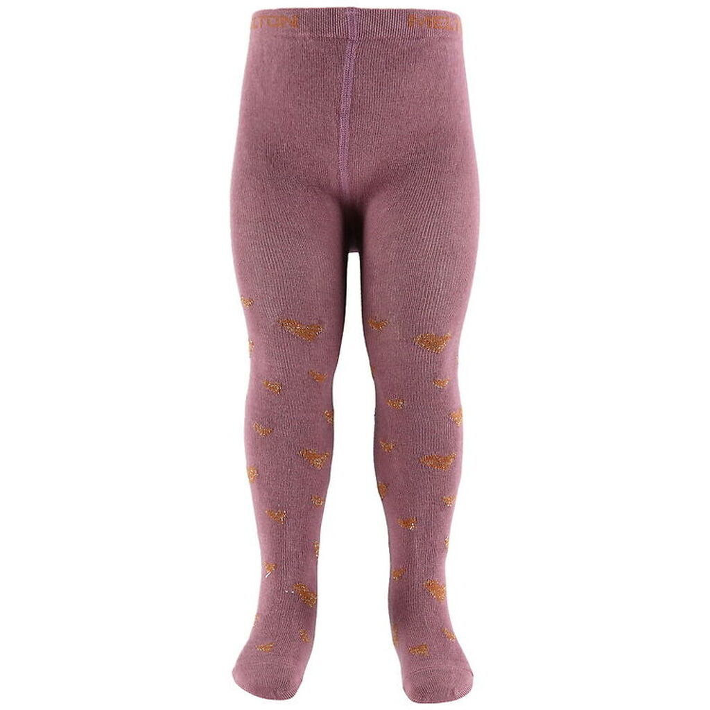 Melton Strømpebukser - Hearts Tights - Grape Shake
