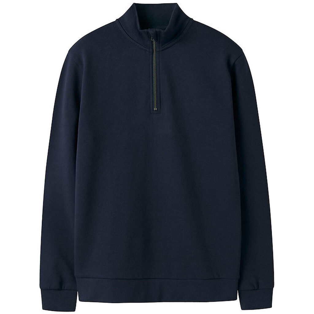 LMTD Sweatshirt - Noos - NlnNizu - Halv Lynlås - Navy Blazer