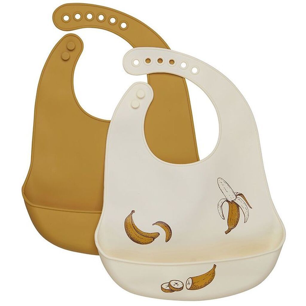 CeLaVi Hagesmæk - Silikone - 2-Pak - Harvest Gold m. Banan